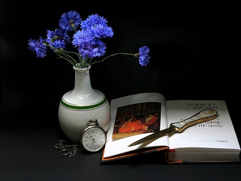 bouquet et livre venise.html